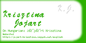 krisztina jojart business card